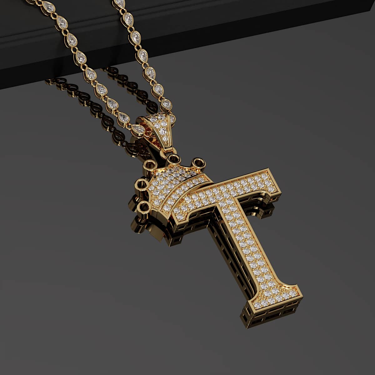 Iced Letter Pendants